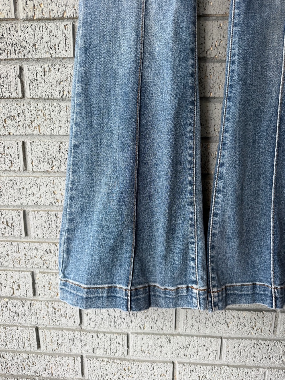 Judy Blue Trouser Flare Jeans Front Seam High Waisted Size 7/28 - Picture 5 of 8